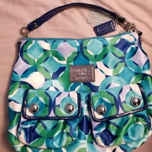 Coach shoulder/crossbody satin Purse